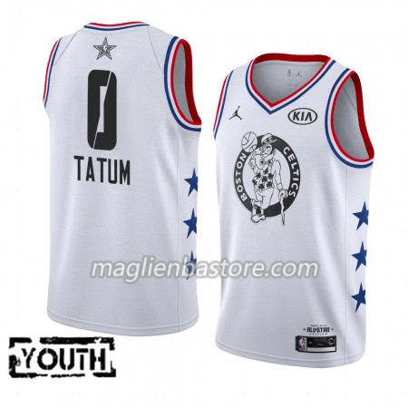 Maglia Boston Celtics Jayson Tatum 0 2019 All-Star Jordan Brand Bianco Swingman - Bambino